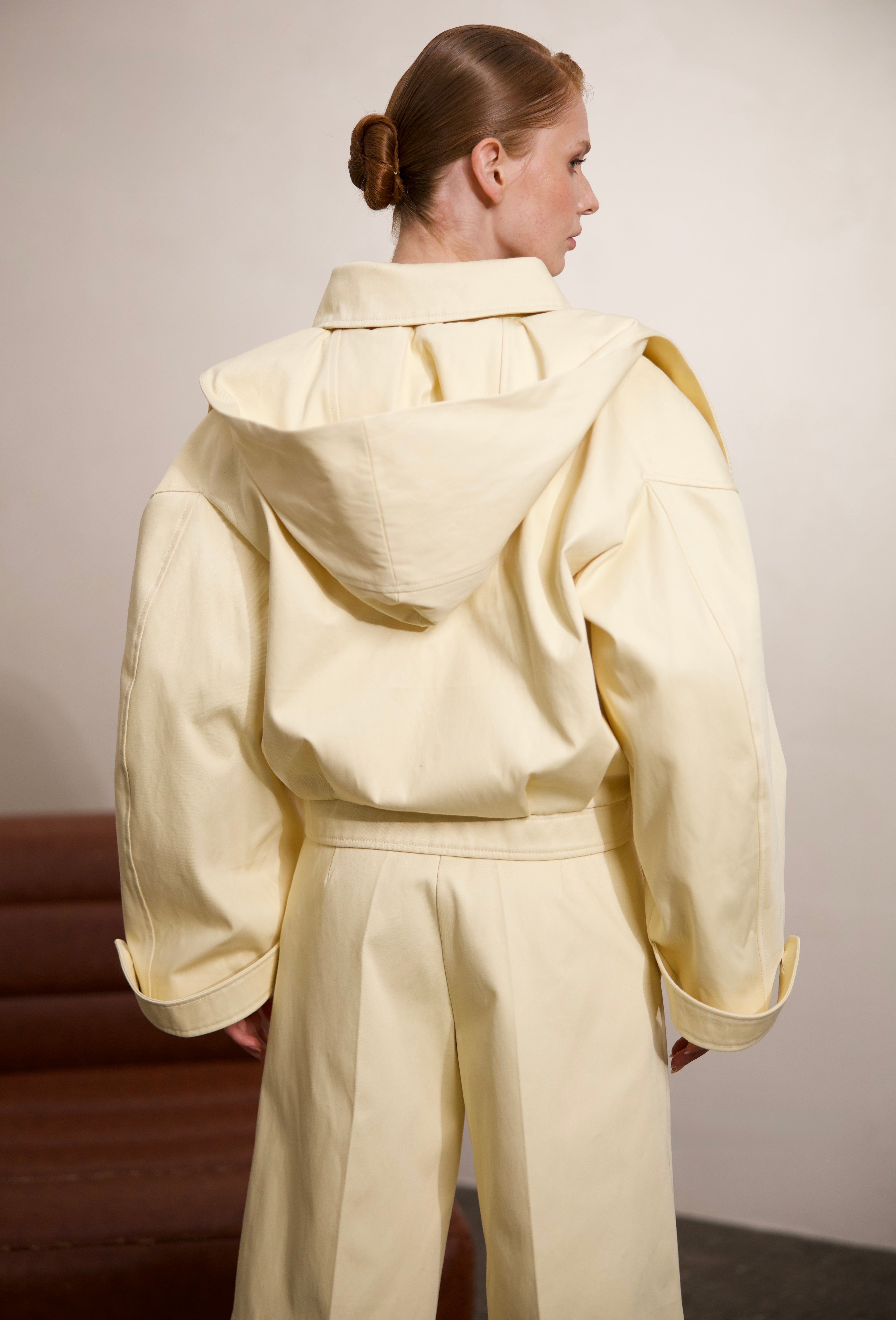 Bomber Jacket with Detachable Hood