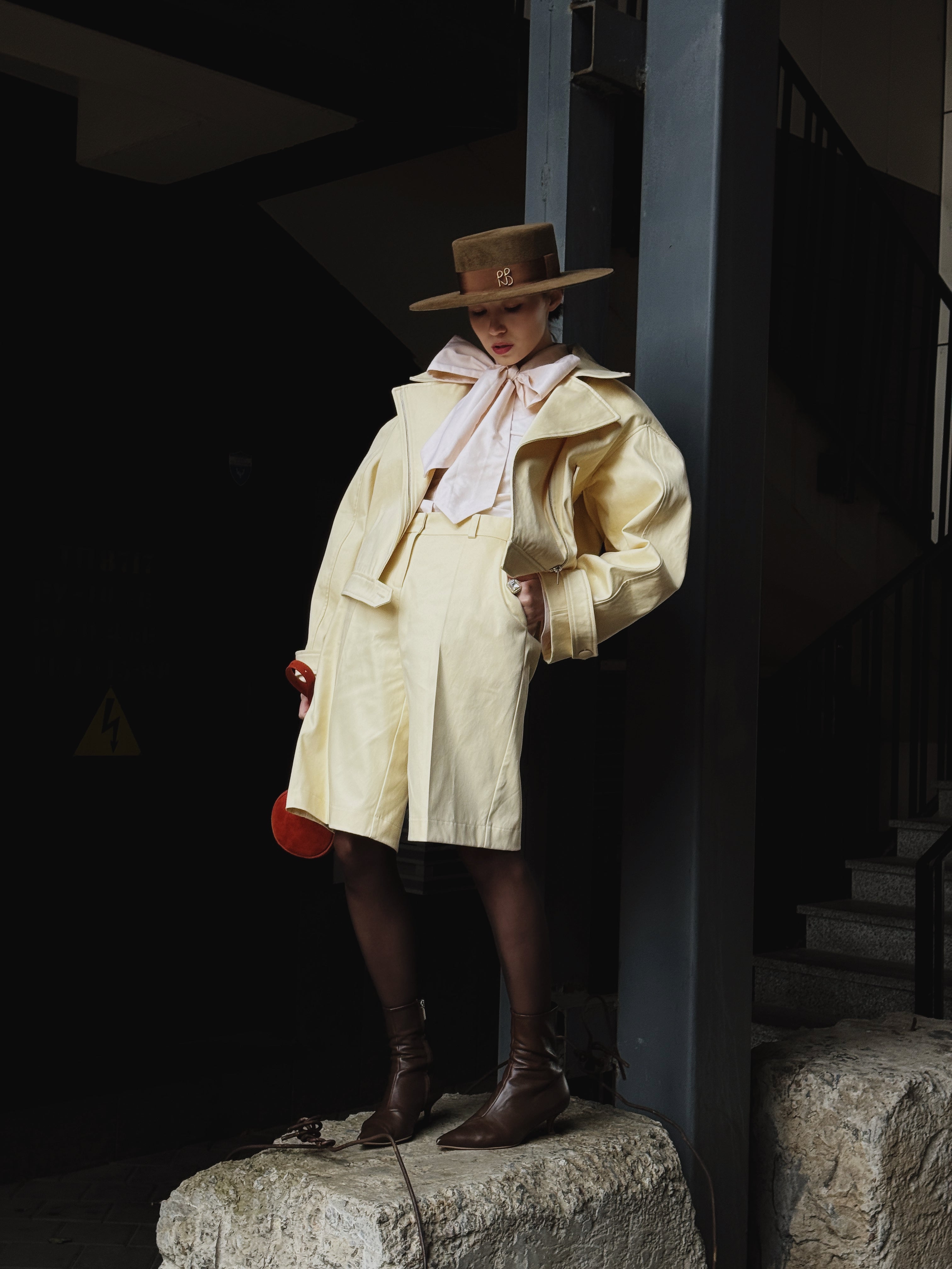 Bomber Jacket with Detachable Hood